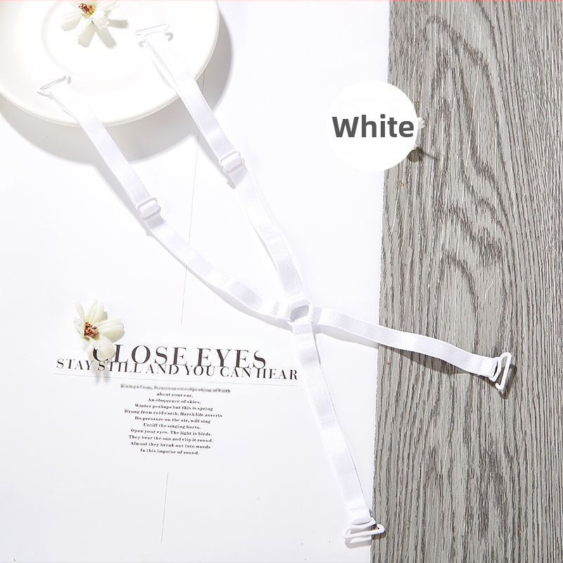 Permatoma nematoma pečių juosta Nėriniuota tuščiavidurė liemenėlė su kryžiumi Dviguba pečių dengiamoji juosta Vidinė juosta Plonas neslystantis diržas