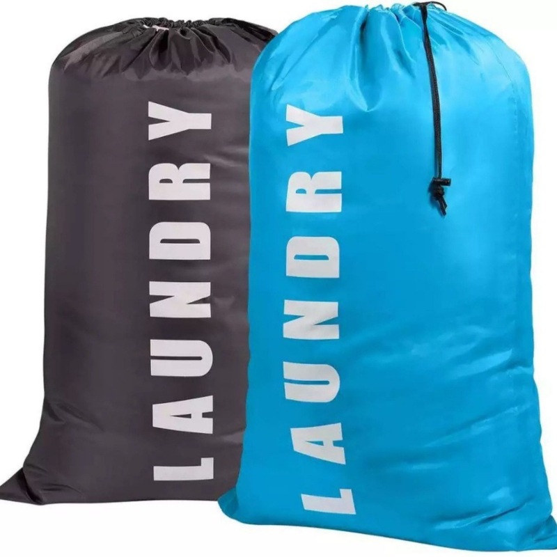 Laos on äärejooneline naerunäo trükiga pingutusnööriga pingutusnööriga pesukott Oxford-riidest pingutusnööriga hoiukott