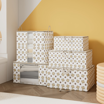 Dėžė drabužiams, buitiniams audiniams, antklodžių laikymo krepšys, atsparus dulkėms, permatomas langas, didelės talpos drabužių laikymo dėžė