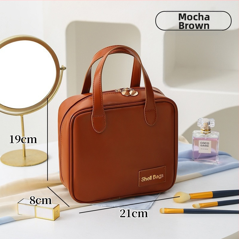 Jauna pārnēsājama kosmētikas soma, kvadrātveida, lielas ietilpības, ūdensizturīga kosmētikas uzglabāšanas soma, kosmētikas soma, izskatīga