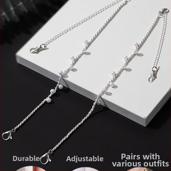 Φόρεμα με λουράκι ώμου με αλυσίδα, φούστα, ρυθμιζόμενο ανταλλακτικό, εκτεθειμένος σωλήνας, στήθος, στρας, αξεσουάρ, ρούχα, λουράκι με μαργαριτάρια