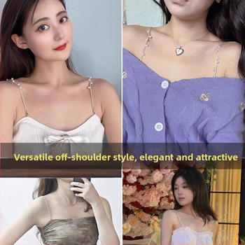 Φόρεμα με λουράκι ώμου με αλυσίδα, φούστα, ρυθμιζόμενο ανταλλακτικό, εκτεθειμένος σωλήνας, στήθος, στρας, αξεσουάρ, ρούχα, λουράκι με μαργαριτάρια