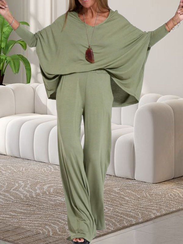 Amazon AliExpress europski i američki jesenski i zimski novi udobni dvodijelni set hlača dugih rukava za prekograničnu upotrebu