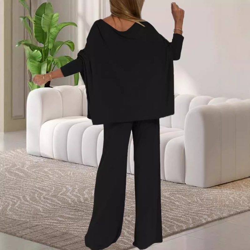 Amazon AliExpress europski i američki jesenski i zimski novi udobni dvodijelni set hlača dugih rukava za prekograničnu upotrebu