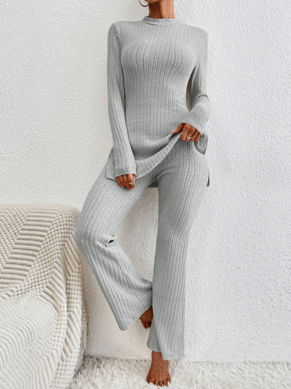 Amazonist pärit piiriülene Euroopa ja Ameerika uus sügis-talvine naiste moekomplekt vabaaja ühevärvilise koduka kaheosalise komplektiga