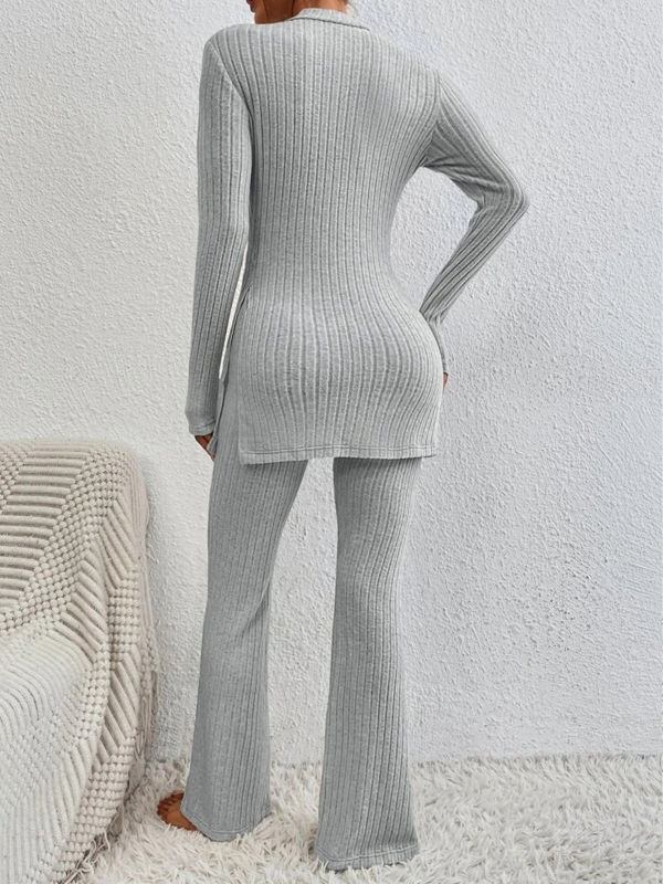 Amazonist pärit piiriülene Euroopa ja Ameerika uus sügis-talvine naiste moekomplekt vabaaja ühevärvilise koduka kaheosalise komplektiga