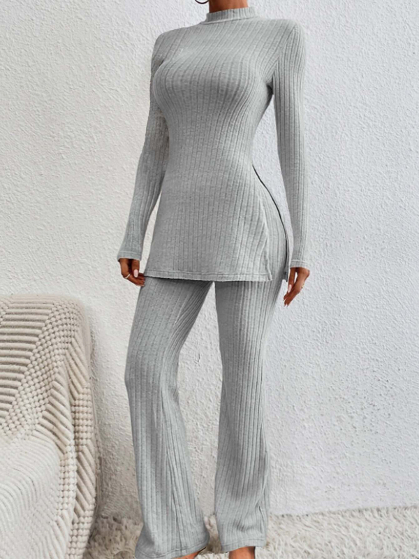 Amazonist pärit piiriülene Euroopa ja Ameerika uus sügis-talvine naiste moekomplekt vabaaja ühevärvilise koduka kaheosalise komplektiga