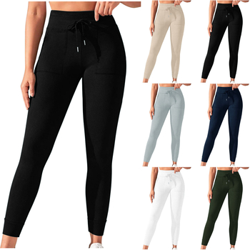 Guangdong Source Factory Európske a americké oblečenie na jogu Ležérne nohavice na jogu Dámske úzke bežecké strečové fitness nohavice