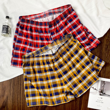 Ruudulised puuvillased meeste bokserid, pehmed ja lahtised pidžaamapüksid, nahasõbralikud, hingavad Arlo püksid, bokserid meestele