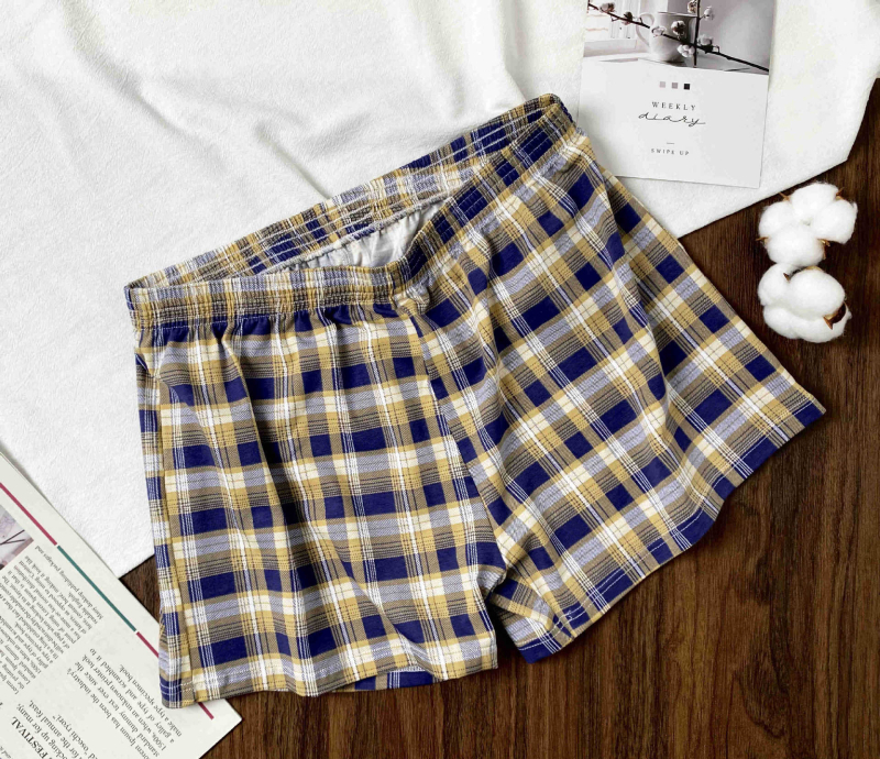 Ruudulised puuvillased meeste bokserid, pehmed ja lahtised pidžaamapüksid, nahasõbralikud, hingavad Arlo püksid, bokserid meestele