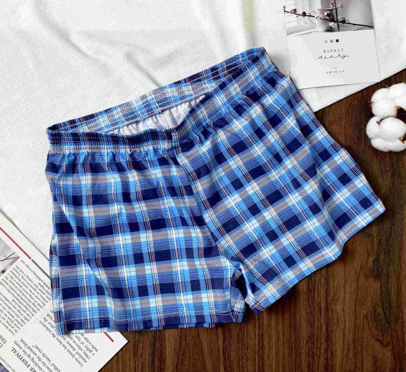 Ruudulised puuvillased meeste bokserid, pehmed ja lahtised pidžaamapüksid, nahasõbralikud, hingavad Arlo püksid, bokserid meestele