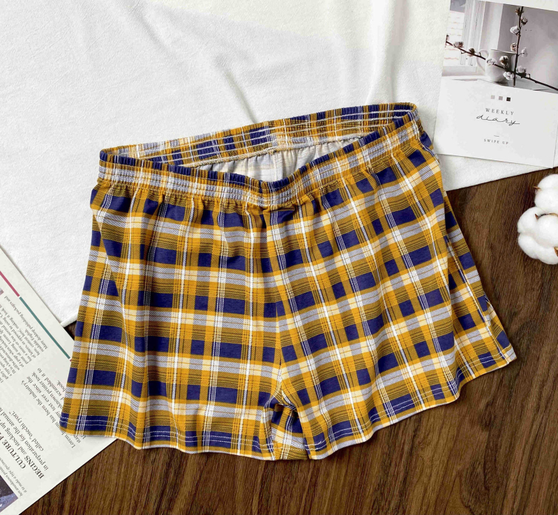 Ruudulised puuvillased meeste bokserid, pehmed ja lahtised pidžaamapüksid, nahasõbralikud, hingavad Arlo püksid, bokserid meestele