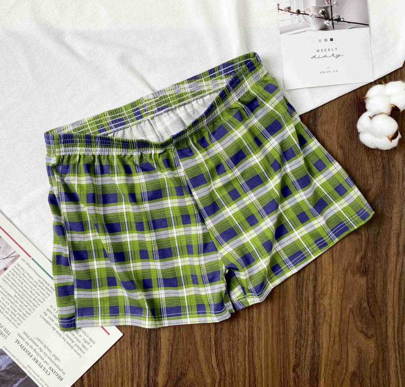 Ruudulised puuvillased meeste bokserid, pehmed ja lahtised pidžaamapüksid, nahasõbralikud, hingavad Arlo püksid, bokserid meestele