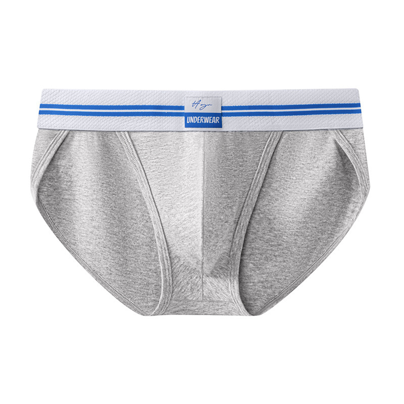 Σέξι ανδρικό στενό πλαϊνό ψηλό πιρούνι μονής στρώσης καβάλο, αναπνεύσιμο, απορροφητικό ιδρώτα, νεανικό εσώρουχο μεγάλων μεγεθών από καθαρό βαμβάκι με μεγάλες τσέπες