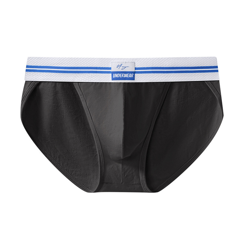 Σέξι ανδρικό στενό πλαϊνό ψηλό πιρούνι μονής στρώσης καβάλο, αναπνεύσιμο, απορροφητικό ιδρώτα, νεανικό εσώρουχο μεγάλων μεγεθών από καθαρό βαμβάκι με μεγάλες τσέπες