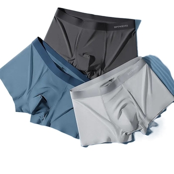 Ανδρικά Εσώρουχα Ice Silk Καλοκαιρινά Λεπτά Μποξεράκια από Γραφίτη, Αδιάβροχα, Αναπνέοντα Αθλητικά Μποξεράκια για Εφήβους