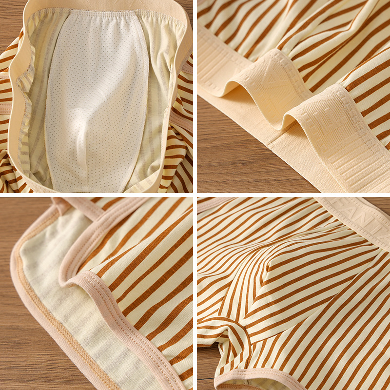 [Vienomis kelnėmis dėvėti daugiau] Paprastos dryžuotos kelnės su strėle, grynos medvilnės, laisvos, plius dydžio, plokščios kelnės su kampiniais kraštais, kvėpuojančios, keturių kampų kelnės.