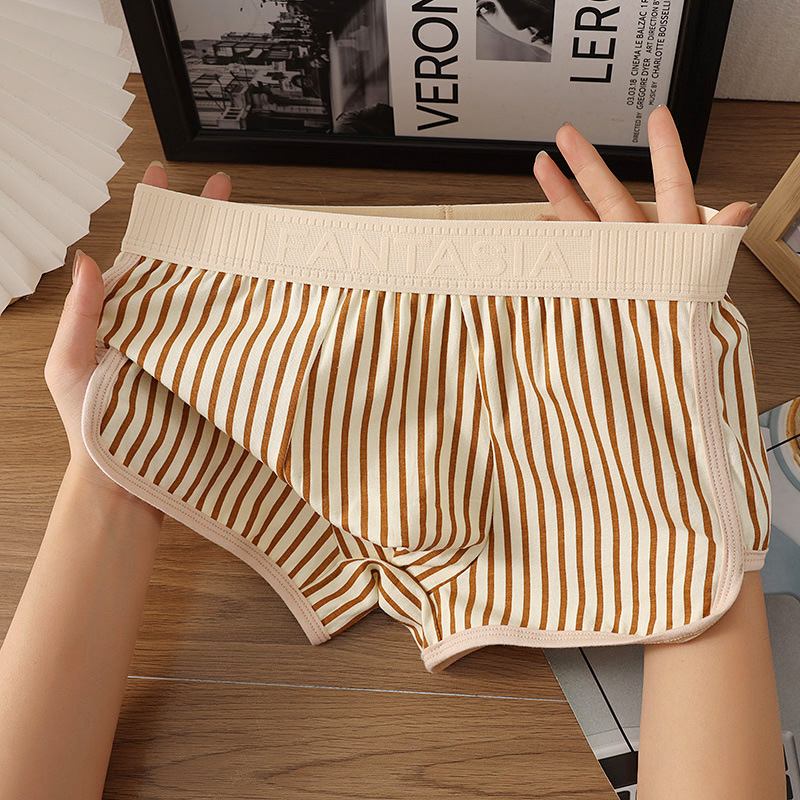 [Vienomis kelnėmis dėvėti daugiau] Paprastos dryžuotos kelnės su strėle, grynos medvilnės, laisvos, plius dydžio, plokščios kelnės su kampiniais kraštais, kvėpuojančios, keturių kampų kelnės.