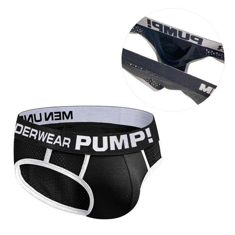 Lenjerie intimă bărbătească PUMP transfrontalieră plus size sexy cu separare de glonț, chiloți pentru tineri, lenjerie intimă cu geantă mare strâmtă
