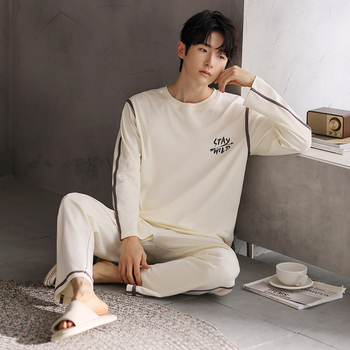 2024. aasta uue saabumise pidžaamad meeste sügisesed puuvillased pikkade varrukatega meeste kevad- ja sügispuuvillased vabaajarõivad koduriided ülikond