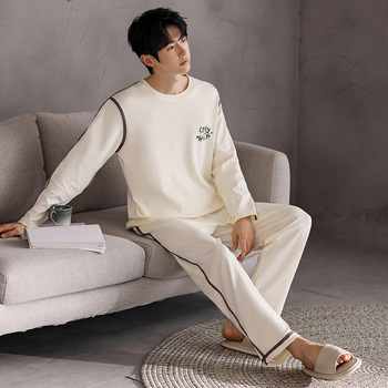 2024. aasta uue saabumise pidžaamad meeste sügisesed puuvillased pikkade varrukatega meeste kevad- ja sügispuuvillased vabaajarõivad koduriided ülikond