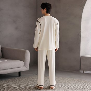 2024. aasta uue saabumise pidžaamad meeste sügisesed puuvillased pikkade varrukatega meeste kevad- ja sügispuuvillased vabaajarõivad koduriided ülikond