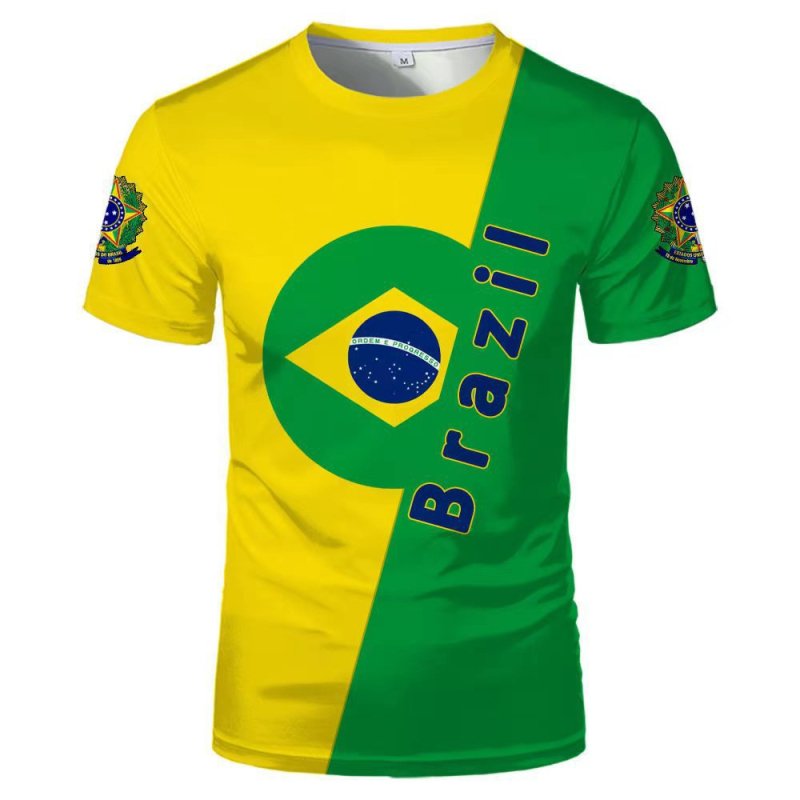 2023 vanjska trgovina prekogranična veleprodaja 3D tisak u boji poliester termalni transfer okrugli izrez majica europskih i američkih plus size trend kratkih rukava