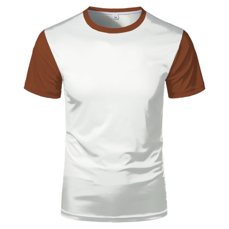 2023 vanjska trgovina prekogranična veleprodaja 3D tisak u boji poliester termalni transfer okrugli izrez majica europskih i američkih plus size trend kratkih rukava