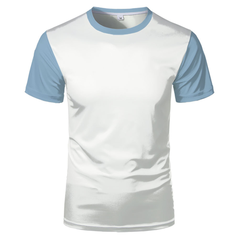 2023 vanjska trgovina prekogranična veleprodaja 3D tisak u boji poliester termalni transfer okrugli izrez majica europskih i američkih plus size trend kratkih rukava