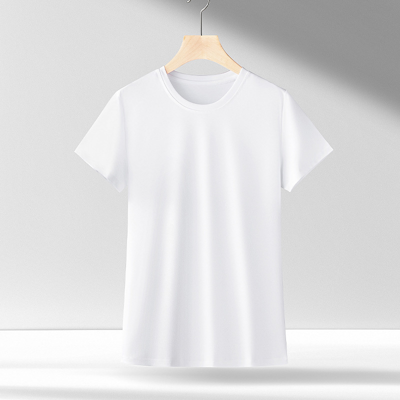 Καλοκαιρινό, ελαφρύ βιβλίο, υψηλής ποιότητας, κοντομάνικο ανδρικό μπλουζάκι από βαμβάκι αλόγου, λευκό, στρογγυλό ντεκολτέ, στενό, βαμβακερό, πουκάμισο για όλες τις χρήσεις, για νέους