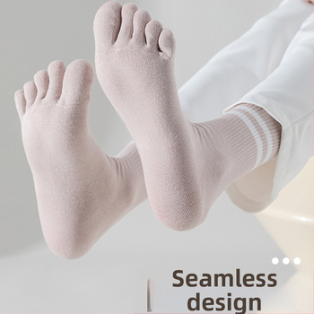 Penkių pirštų kojinės, vaikiškos kojinės iki pirštų vidurio, pavasarinės ir rudens medvilninės kojinės, madingos ilgomis pirštais sportinės neslystančios žieminės moteriškos kojinės