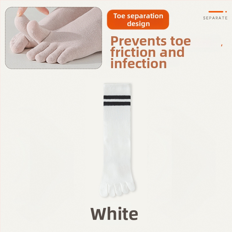 Penkių pirštų kojinės, vaikiškos kojinės iki pirštų vidurio, pavasarinės ir rudens medvilninės kojinės, madingos ilgomis pirštais sportinės neslystančios žieminės moteriškos kojinės