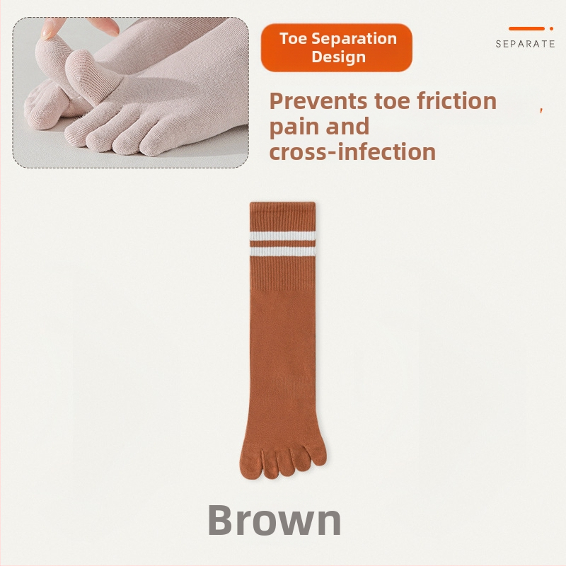 Penkių pirštų kojinės, vaikiškos kojinės iki pirštų vidurio, pavasarinės ir rudens medvilninės kojinės, madingos ilgomis pirštais sportinės neslystančios žieminės moteriškos kojinės