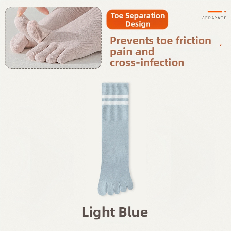 Penkių pirštų kojinės, vaikiškos kojinės iki pirštų vidurio, pavasarinės ir rudens medvilninės kojinės, madingos ilgomis pirštais sportinės neslystančios žieminės moteriškos kojinės