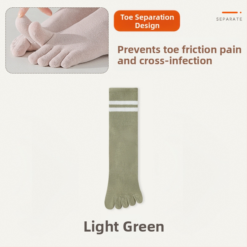 Penkių pirštų kojinės, vaikiškos kojinės iki pirštų vidurio, pavasarinės ir rudens medvilninės kojinės, madingos ilgomis pirštais sportinės neslystančios žieminės moteriškos kojinės