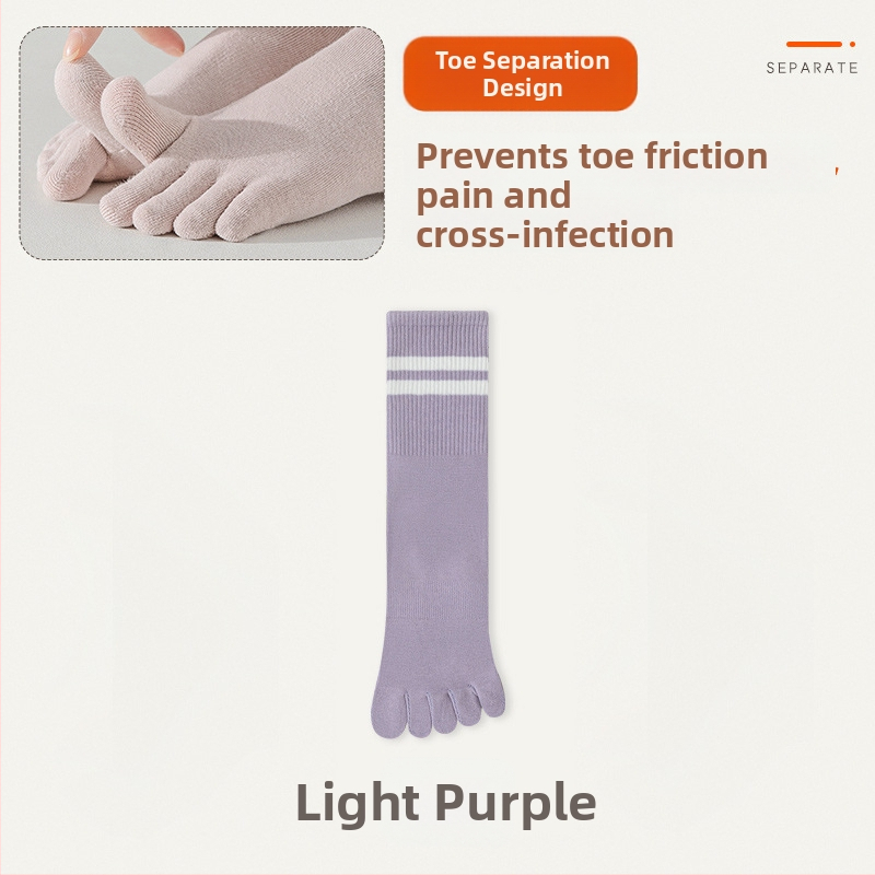 Penkių pirštų kojinės, vaikiškos kojinės iki pirštų vidurio, pavasarinės ir rudens medvilninės kojinės, madingos ilgomis pirštais sportinės neslystančios žieminės moteriškos kojinės