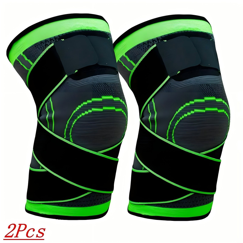 Rihmaga põlvekaitsmed Rõhk Sport Fitness Meeste jooksmine Mägironimine Korvpall Põlvekaitsmed Soojad nailonist spordi põlvekaitsmed Hulgimüük