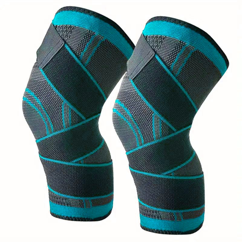 Rihmaga põlvekaitsmed Rõhk Sport Fitness Meeste jooksmine Mägironimine Korvpall Põlvekaitsmed Soojad nailonist spordi põlvekaitsmed Hulgimüük