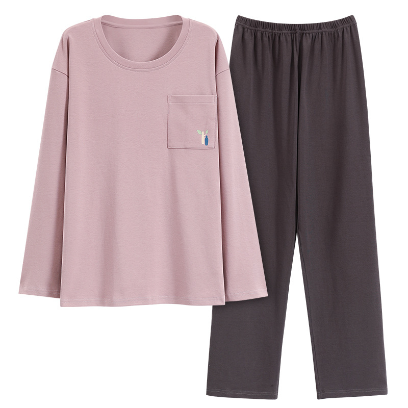 Sügis- ja talvepidžaamad, meeste pikkade varrukatega püksid, puuvillane ülikond, pealisriided, sügis- ja talveriided, lihtsad vabaajariided, lahtised koduriided