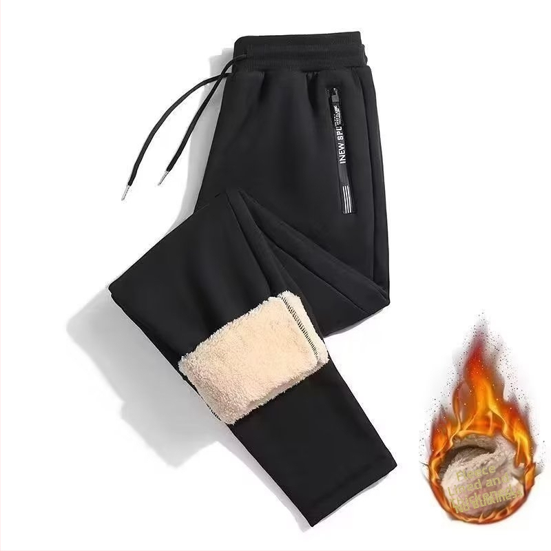 Winter Plus Fertilizer Extra Large Zimske hlače s flis podstavom Muške debele tople hlače Ležerne hlače Muške zimske baršunaste hlače