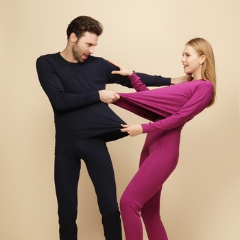 Rudens ir žiemos vyriškas grynos medvilnės termo apatinių komplektas, moteriški termo apatiniai, medvilninis megztinis, trikotažas, sutankintas šilumai