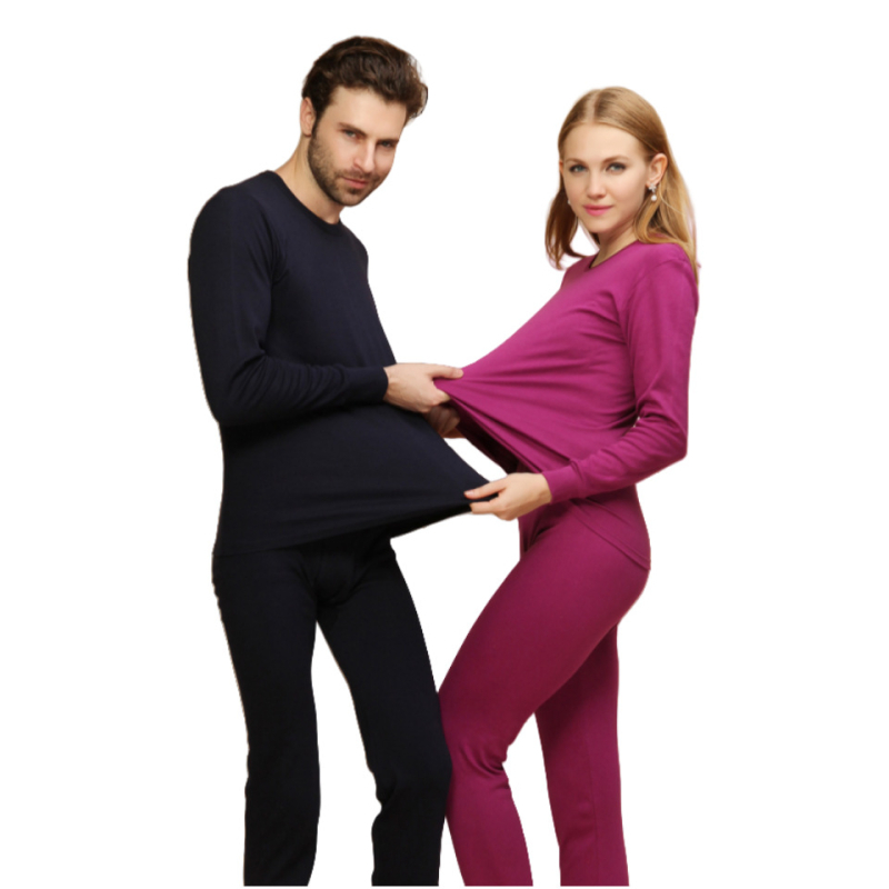 Rudens ir žiemos vyriškas grynos medvilnės termo apatinių komplektas, moteriški termo apatiniai, medvilninis megztinis, trikotažas, sutankintas šilumai