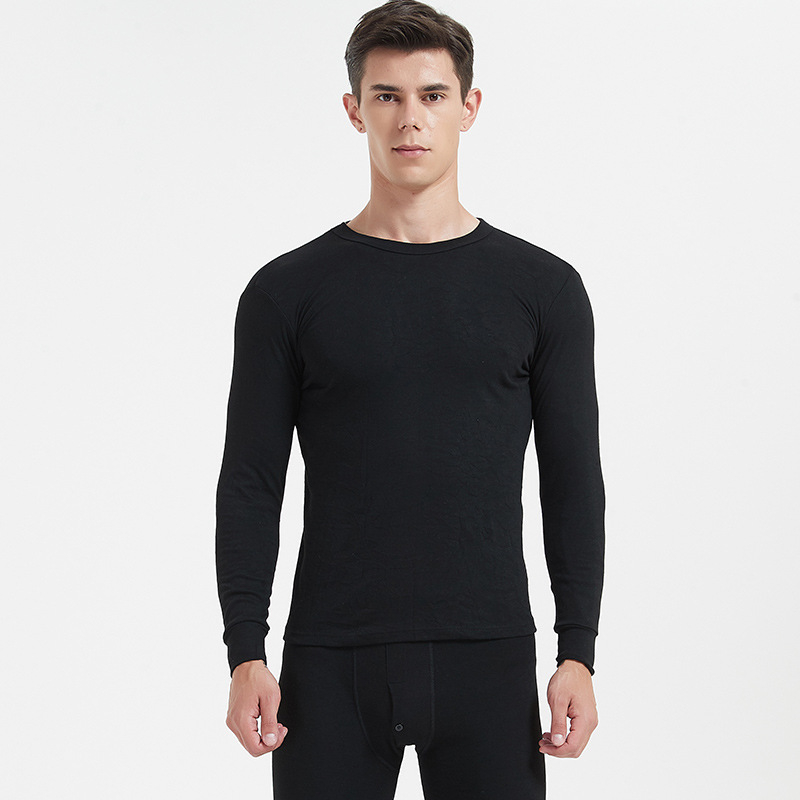 Rudens ir žiemos vyriškas grynos medvilnės termo apatinių komplektas, moteriški termo apatiniai, medvilninis megztinis, trikotažas, sutankintas šilumai