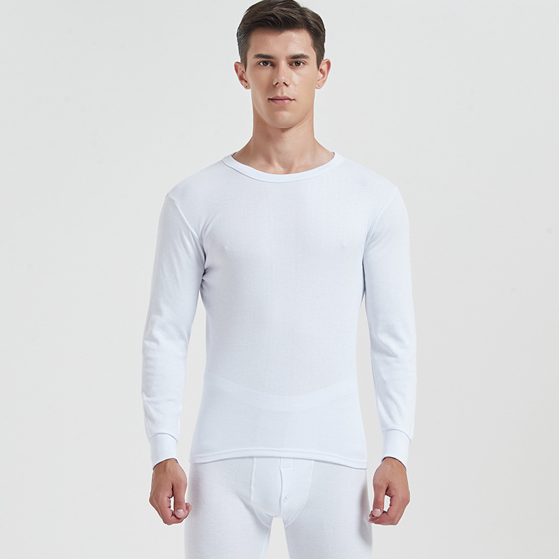 Rudens ir žiemos vyriškas grynos medvilnės termo apatinių komplektas, moteriški termo apatiniai, medvilninis megztinis, trikotažas, sutankintas šilumai