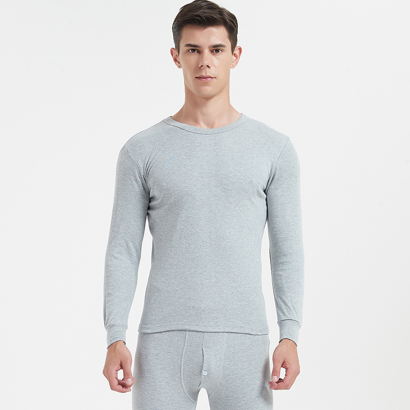 Rudens ir žiemos vyriškas grynos medvilnės termo apatinių komplektas, moteriški termo apatiniai, medvilninis megztinis, trikotažas, sutankintas šilumai