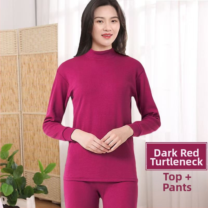 Rudens ir žiemos vyriškas grynos medvilnės termo apatinių komplektas, moteriški termo apatiniai, medvilninis megztinis, trikotažas, sutankintas šilumai