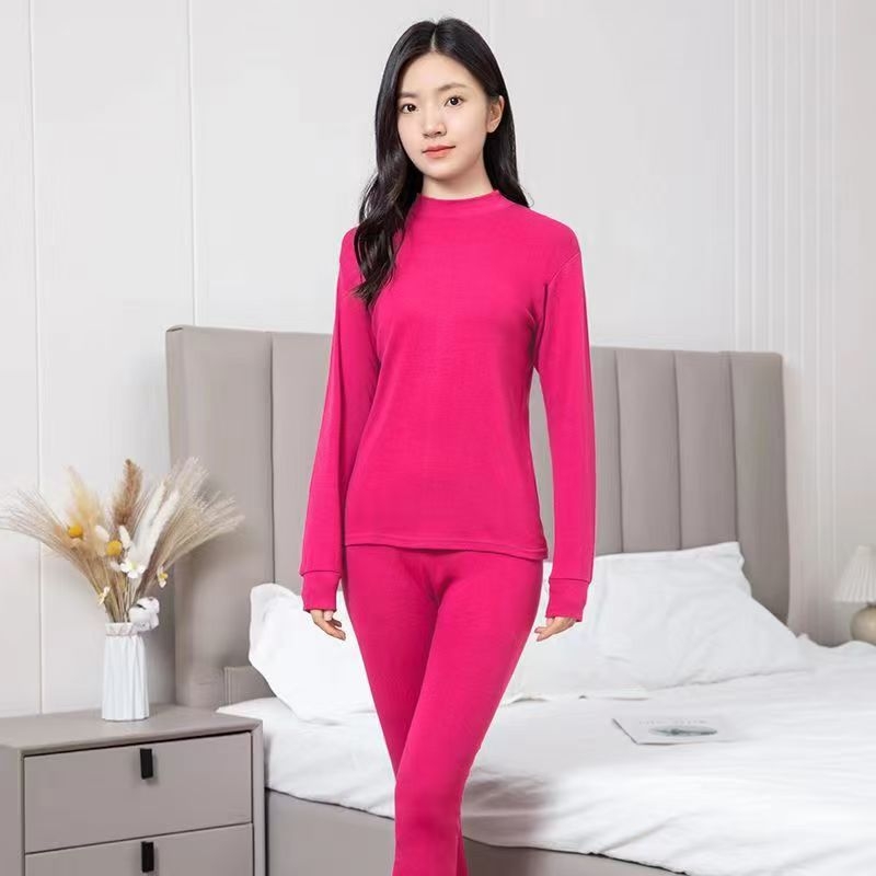 Rudens ir žiemos vyriškas grynos medvilnės termo apatinių komplektas, moteriški termo apatiniai, medvilninis megztinis, trikotažas, sutankintas šilumai