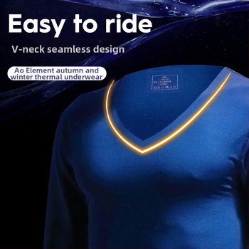 Meeste õmblusteta termopesu, V-kaelusega, talvine, kitsas, fliisvoodriga, tihe õhuke alussärk, sügisriiete puuvillane kampsun