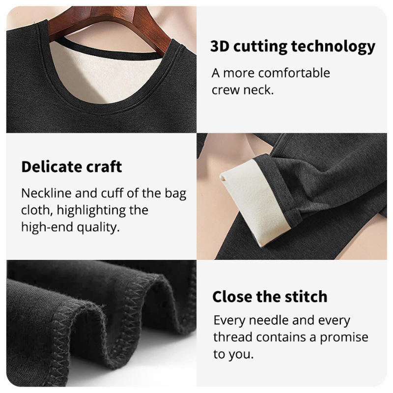 Meeste fliisvoodriga paksendatud termopesu komplekt, pluss-suuruses talve- ja sügisriiete komplekt, USA versioon.