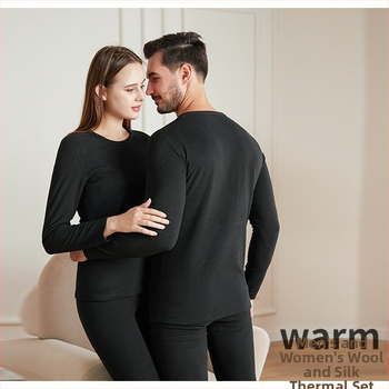 Tiesiogiai iš gamyklos pasiūti rudens ir žiemos poroms skirti vilnoniai šilko šilti kostiumai moterims, pagaminti iš kašmyro pagrindo, šilti rudens kelnės.